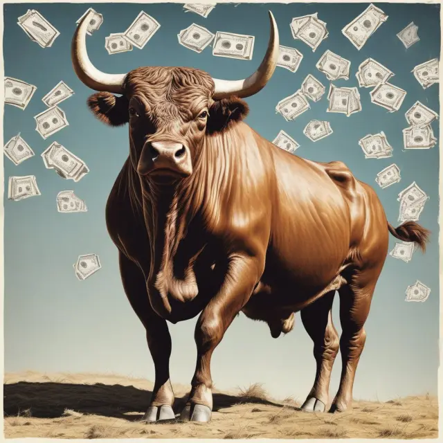 Bull symbolizing efficient operating ratio, battling against escalating cost mountains