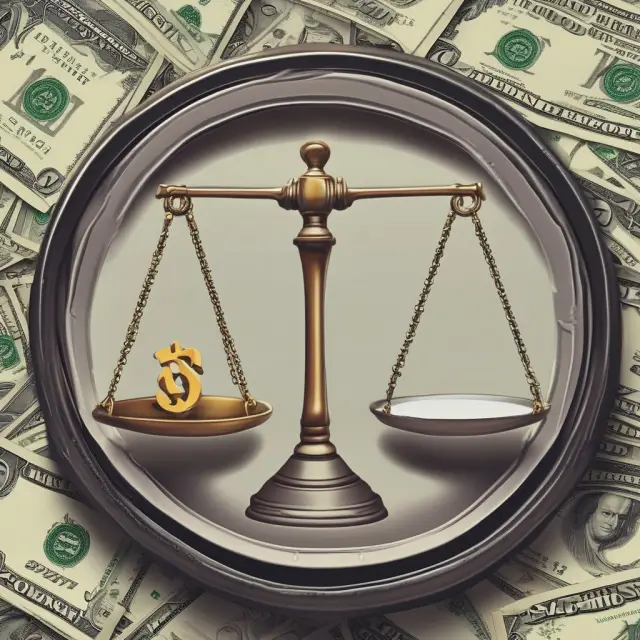 Scale illustrating benefits (dollar sign) and challenges (currency-covered yin-yang symbol) of using Operation Twist in monetary policy.
