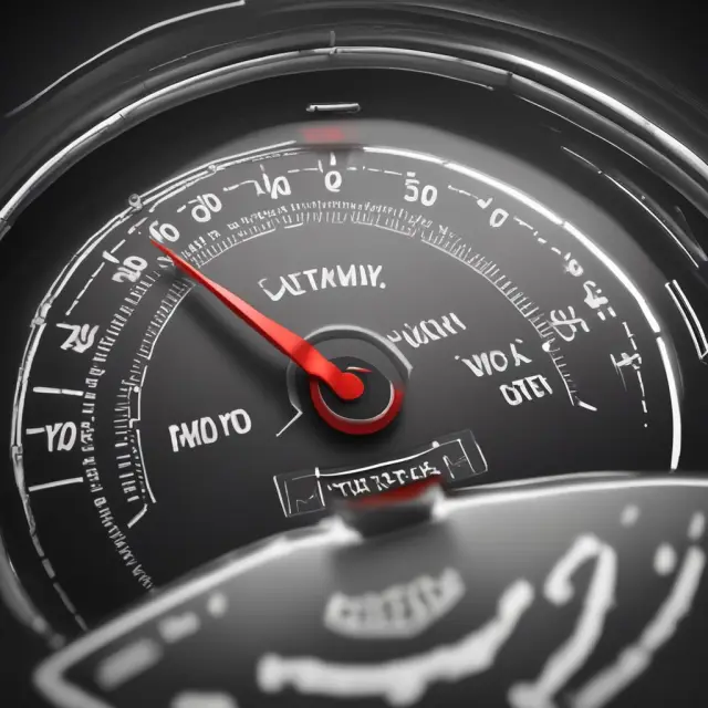 Central bank speedometer displaying Fed Funds Rate as target for effective monetary policy.