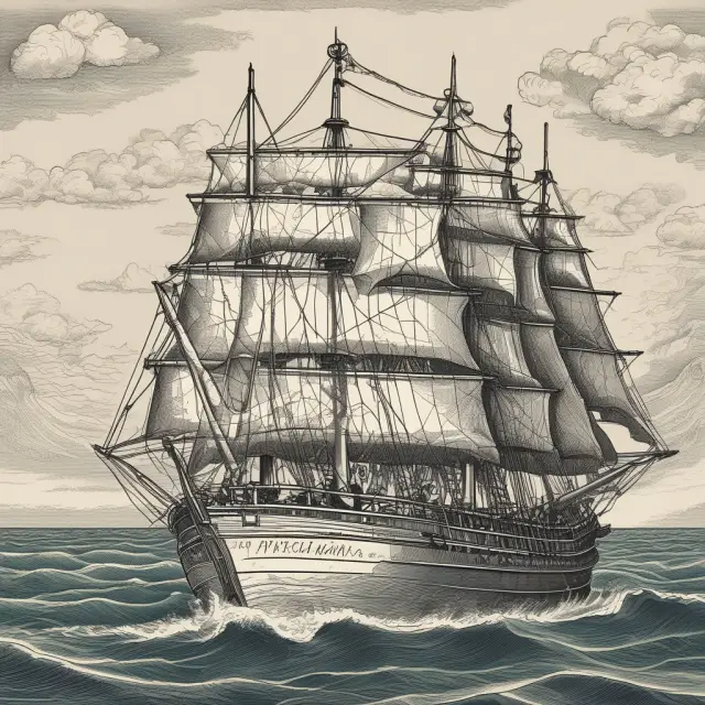 An image of the Federal Reserve as a ship captain steering through economic waters using the federal funds rate as a sextant to navigate and maintain economic stability