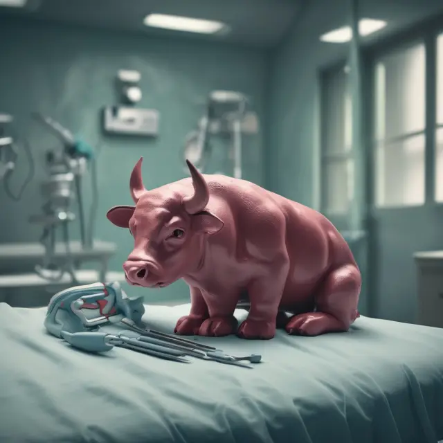 An image of a bull and scalpel on a hospital bed representing effective operations management in healthcare
