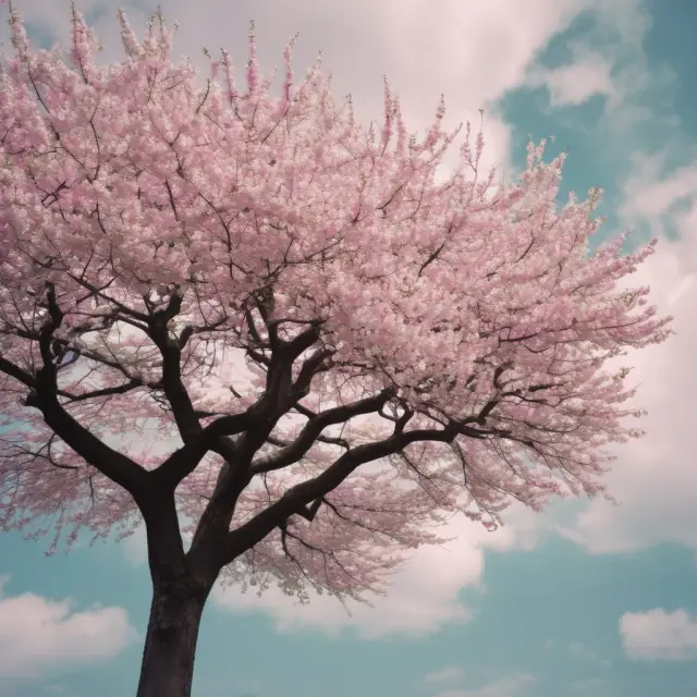A blossoming tree with ERP roots, AI branches, and data analytics leaves, symbolizing the integration and growth of technologies in operations management