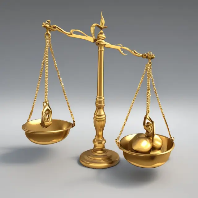 A golden scale with debt and equity weights balanced, symbolizing an efficient capital structure.