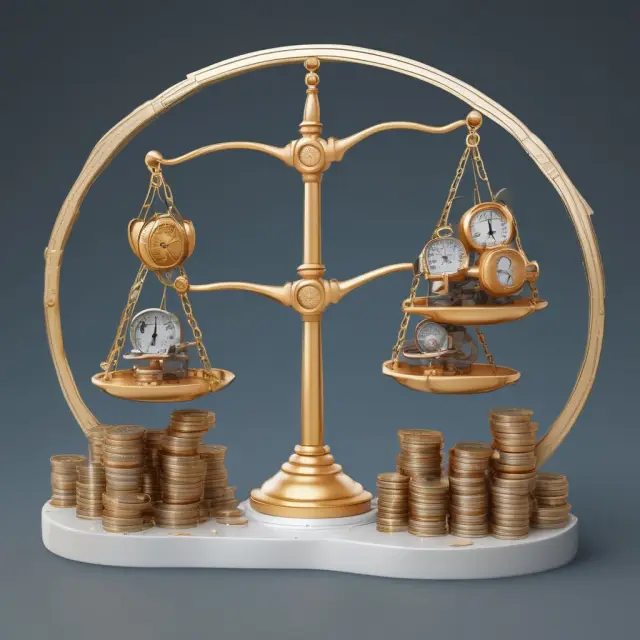 Scale with tax, bankruptcy, agency cost gears, asymmetric info mirrors, and industry landscape pieces - depicting factors shaping optimal capital structure.