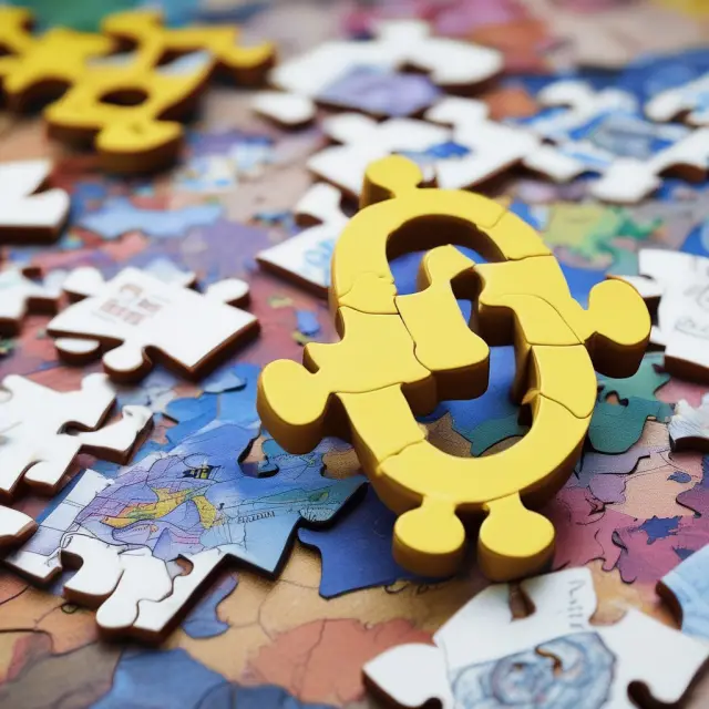 A puzzle with a missing euro piece, representing the European Economic and Monetary Union