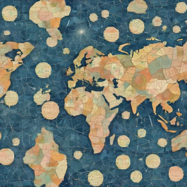 A colorful mosaic depicts the world with various regions arranged as Optimum Currency Areas. Institutional investors strategize based on economic integration within each region.