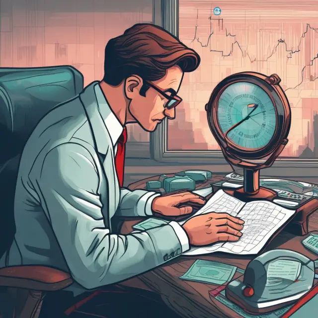 An institutional trader in thoughtful contemplation, managing option margins through close position monitoring and effective cash flow management to minimize risks.
