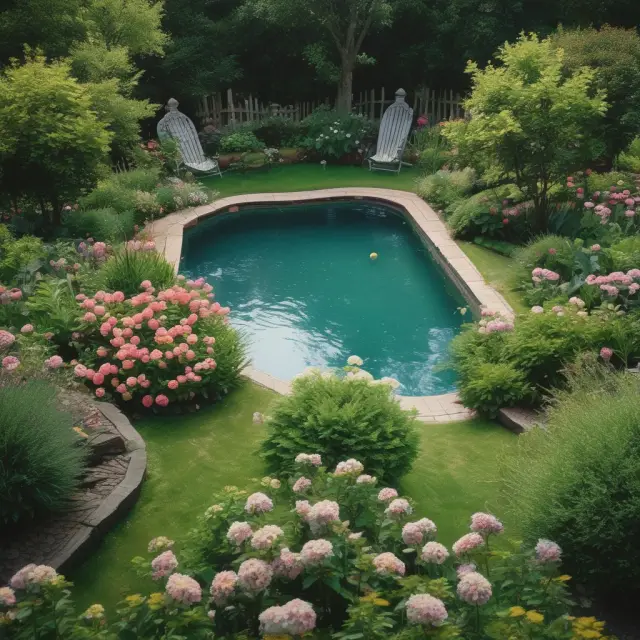 An image of an abundant garden symbolizing option pools, teeming with flourishing plants representing talent and investors