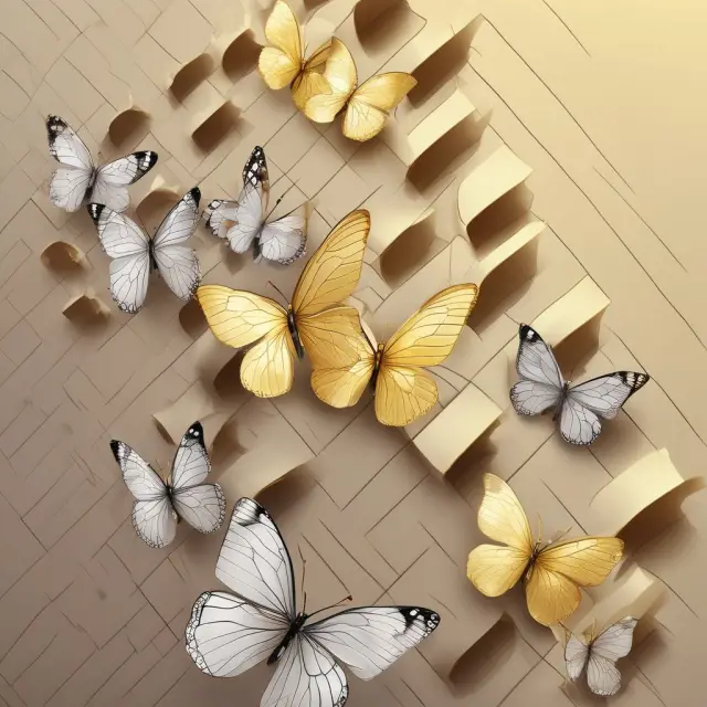 Two butterflies (golden call and put) depicting in-the-money, at-the-money, and out-of-the-money option premiums on a moneyness spectrum