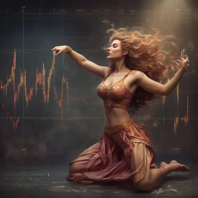 Volatility goddess controlling option premium scales based on market expectations of future price movements and changes in implied volatility