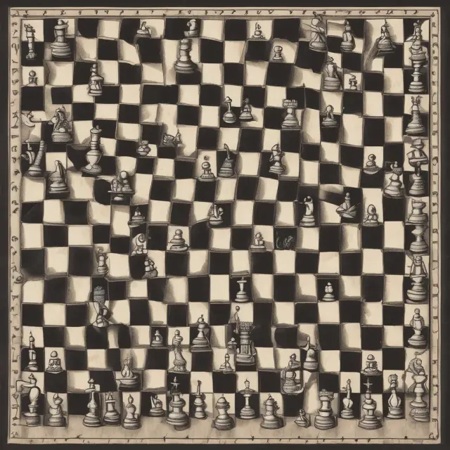 An institutional investor, represented as a knight, weighing pros and cons of options trading on a chessboard with option contracts symbolizing potential risks and benefits