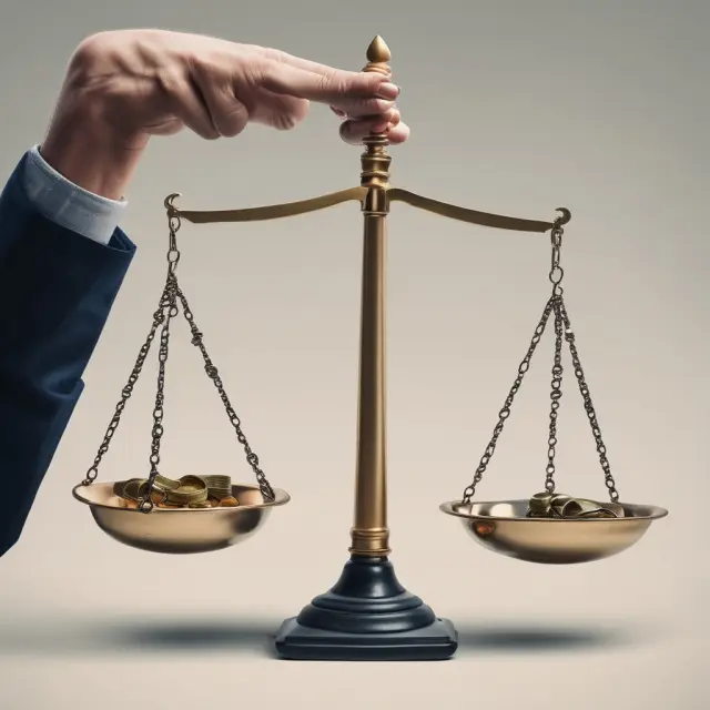 A balanced scale represents professionals