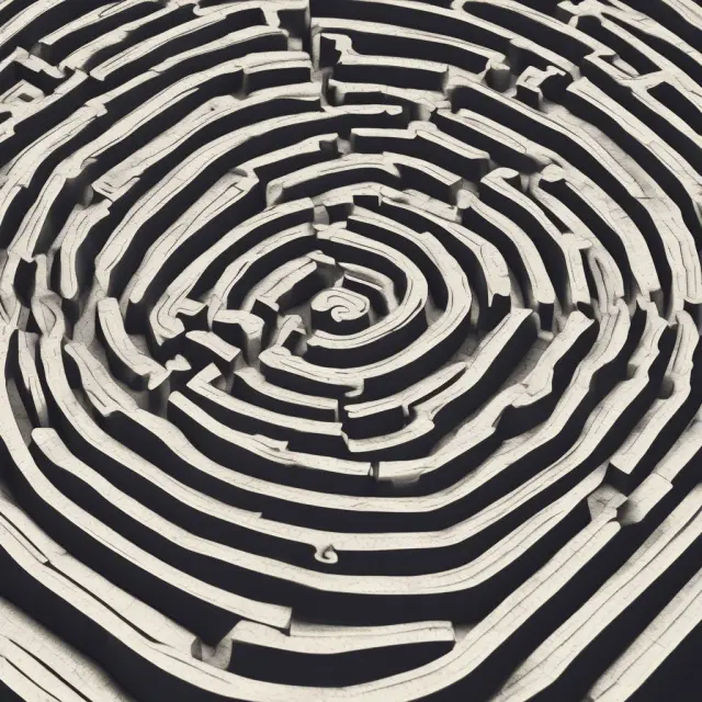 An intricate labyrinth filled with FAQs about optionable stocks. Investors navigate this maze, gaining wisdom on the complex world of investing in optionable securities