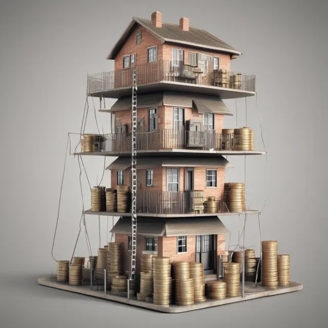 Visualizing mortgage-backed securities being weighed on a scale with Option-Adjusted Spread determining balance