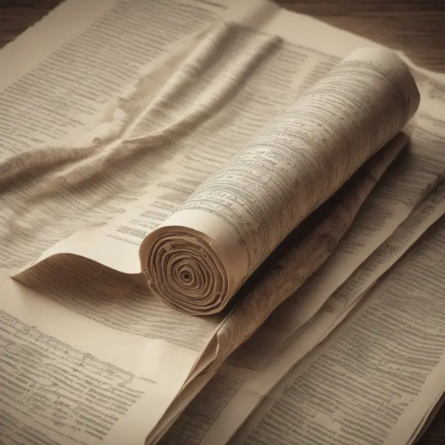 A metaphorical representation of the Options Disclosure Document as an ancient scroll, opening up to reveal essential information on options trading for investors