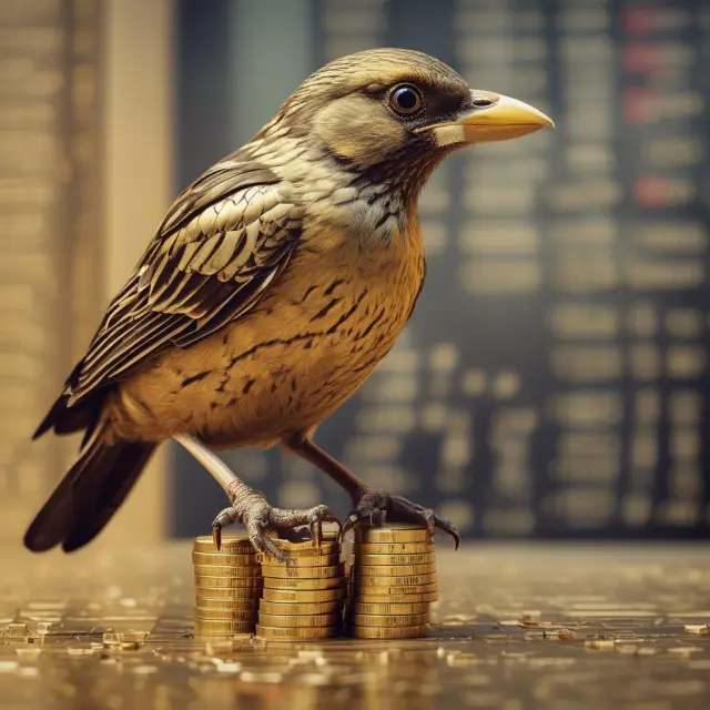 Oracle bird offering options contracts over an iconic representation of the S&P 500 index