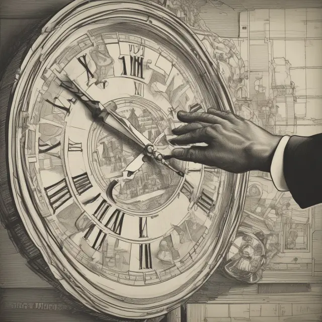 An image of a clock face with a long hand pointing towards the pre-Sarbanes Oxley Act reporting window to represent the history and occurrence of options backdating.