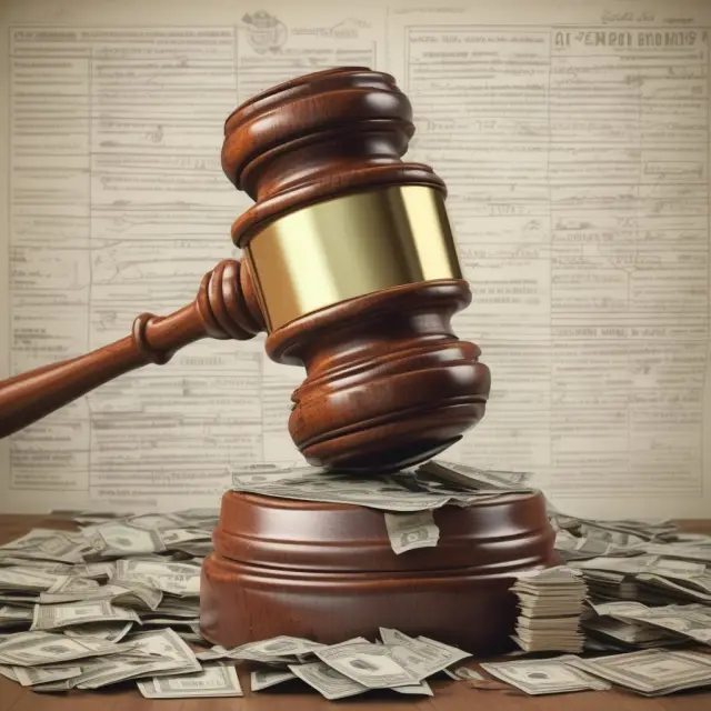 Companies facing investigations, charges or settlements with the SEC due to options backdating appear on a timeline. An oversized gavel symbolizes the enforcement power of the SEC.