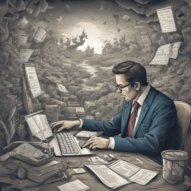 A trader skillfully maneuvers through a turbulent option trading landscape, utilizing risk management tools to navigate economically unstable conditions