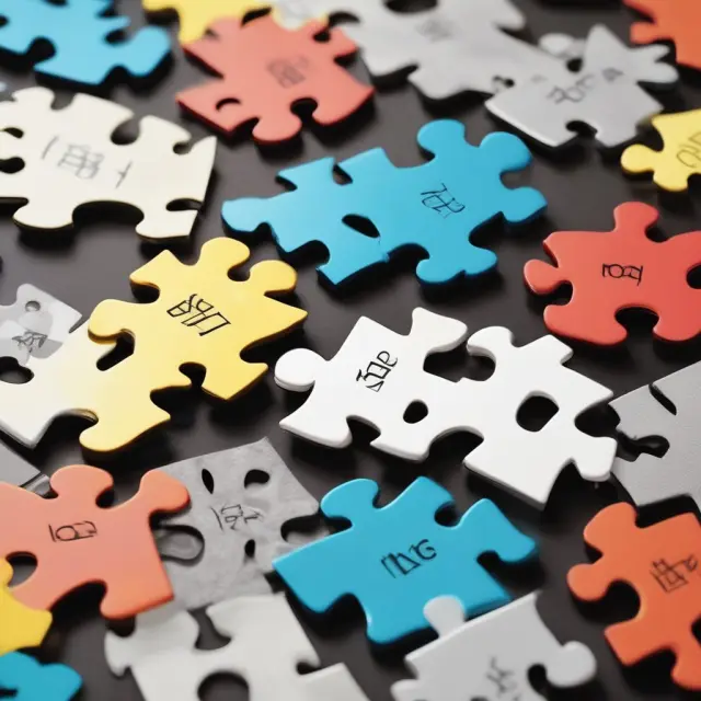 Interconnected option series pieces symbolizing various strategies and risk management