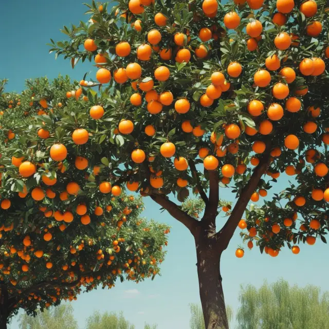 An orange tree flourishes with new fruits symbolizing updated drugs and sheds leaves representing expired patents