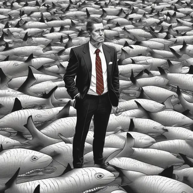 An institutional investor attempting to navigate a complex financial market filled with quotes, while facing challenges from dark trading practices