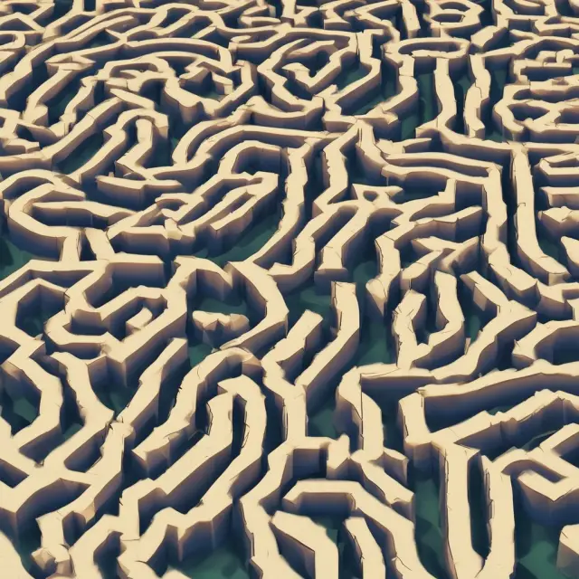 A labyrinthine maze symbolizes frequently asked questions about ordinary dividends, with a wise investor holding a lantern and consulting a map