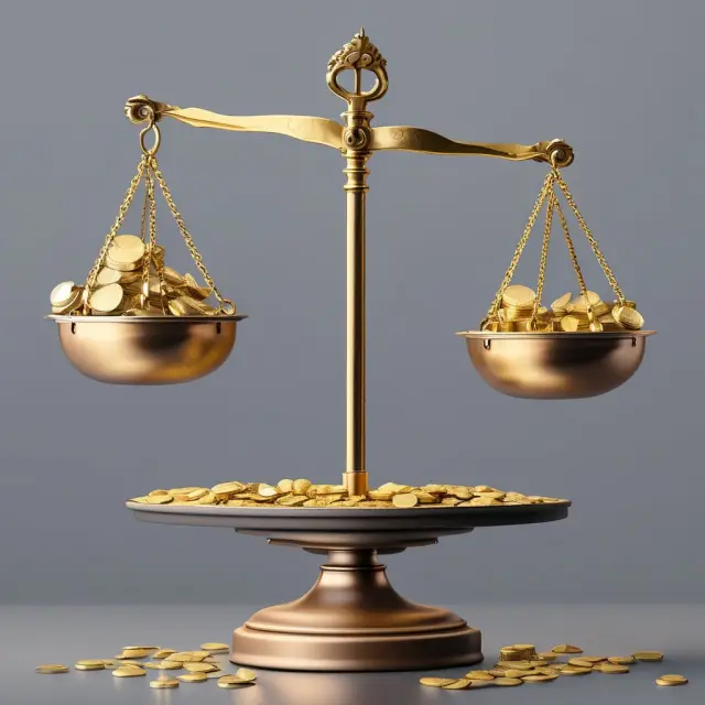Gold coins on scales: Individuals balancing personal income, Corporations reporting corporate revenues