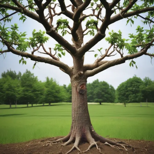 An organic tree symbolizing internal business expansion and control, contrasted with an inorganic tree illustrating external mergers and acquisitions.