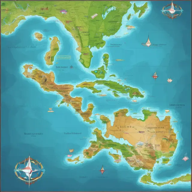 Interconnected islands representing OECS and CARICOM members merging to form a larger archipelago, illustrating regional economic integration.
