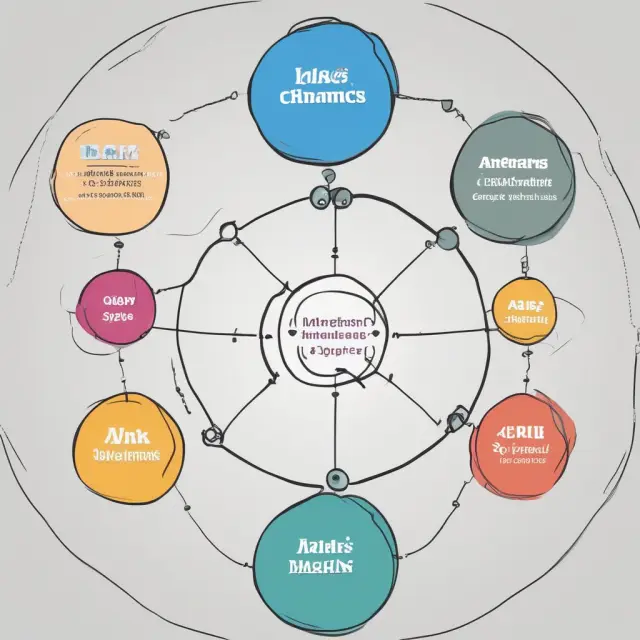 Visual representation of flat, matrix, and divisional organization charts with interconnected circles illustrating unique structures for businesses
