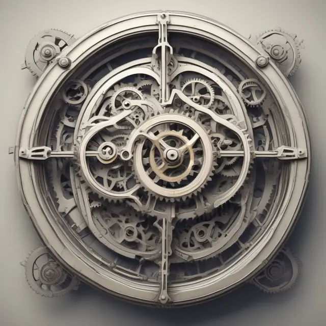 Cogs of various departments interconnected in a functional organizational structure, representing increased efficiency and expertise.