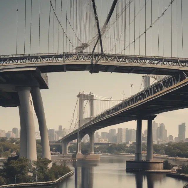 A bridge symbolizing mortgage-backed securities connecting Original Face Value ($1M) and Current Face Value ($750k), illustrating MBS value evolution