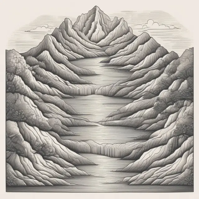 A solid base (original face value) with a flowing river (current face value), symbolizing the investment process for mortgage-backed securities