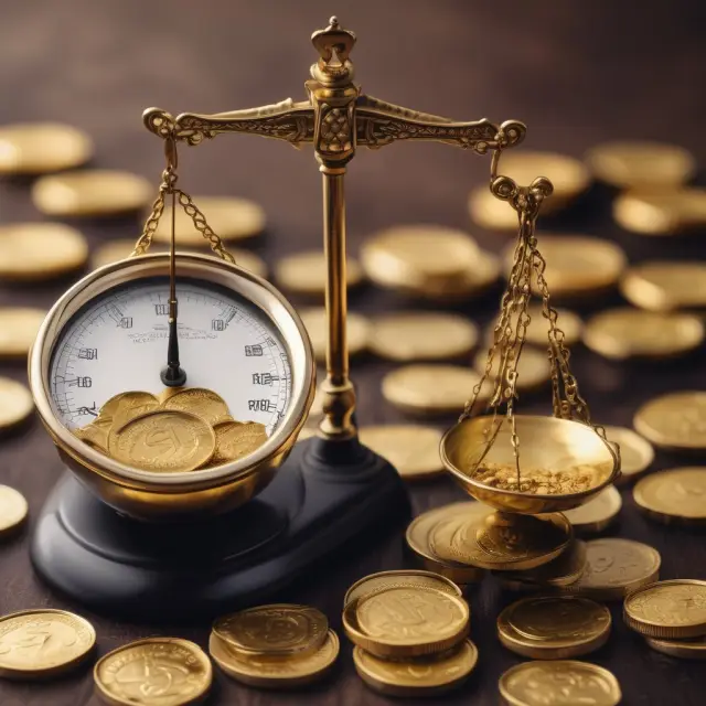 Golden scale assessing mortgage application weighted against origination fees