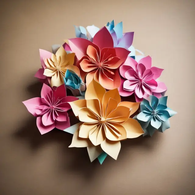 Origami flowers made of FHA and VA loan documents represent unique origination processes