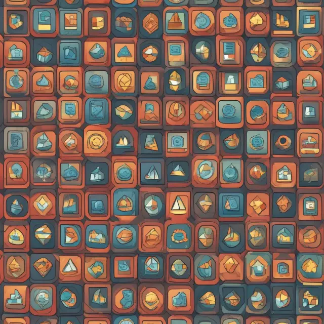 An intricate mosaic made of various orphaned cryptocurrency blocks, representing unique approaches to handling orphaned data.
