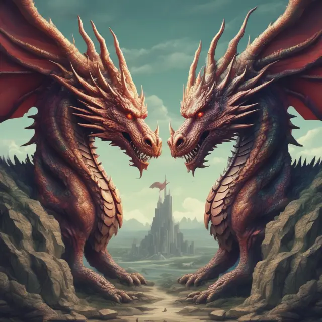 An ornate dragon holding financial charts, symbolizing the OsMA