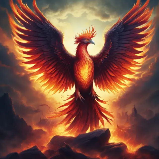 Phoenix rising above a pile of financial documents, representing OTCBB