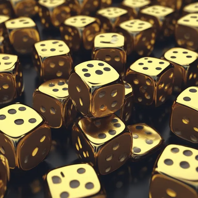 A golden die displaying shifting faces illustrates the unpredictability of OTC markets