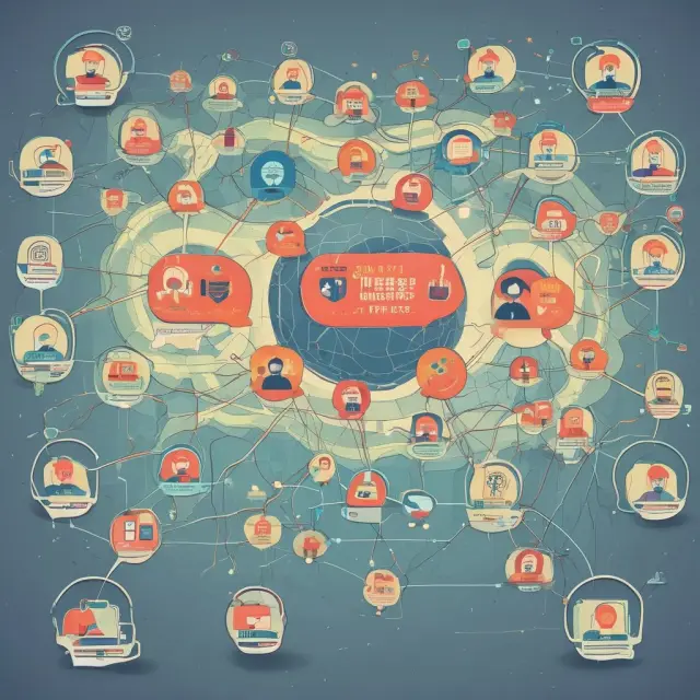 Brokers interacting via OTC Link on a complex web, exchanging real-time securities quotes and facilitating trades.