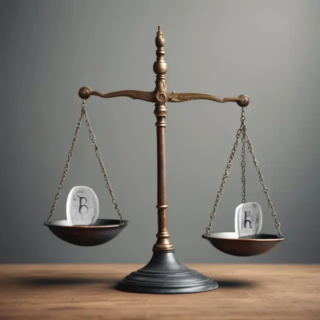 Balance scale pouring minor current liabilities into