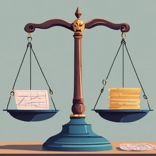 Scales with accounting standards (IAS7 & FASB ASC 470) on one side, and a balance sheet on the other, emphasizing accurate reporting.