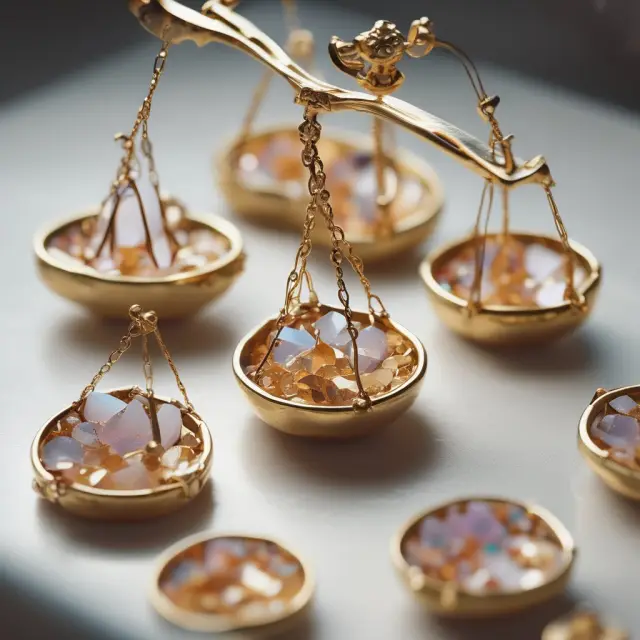 Image of scales comparing cash costs with opportunity cost crystals symbolizing the value lost when choosing one option