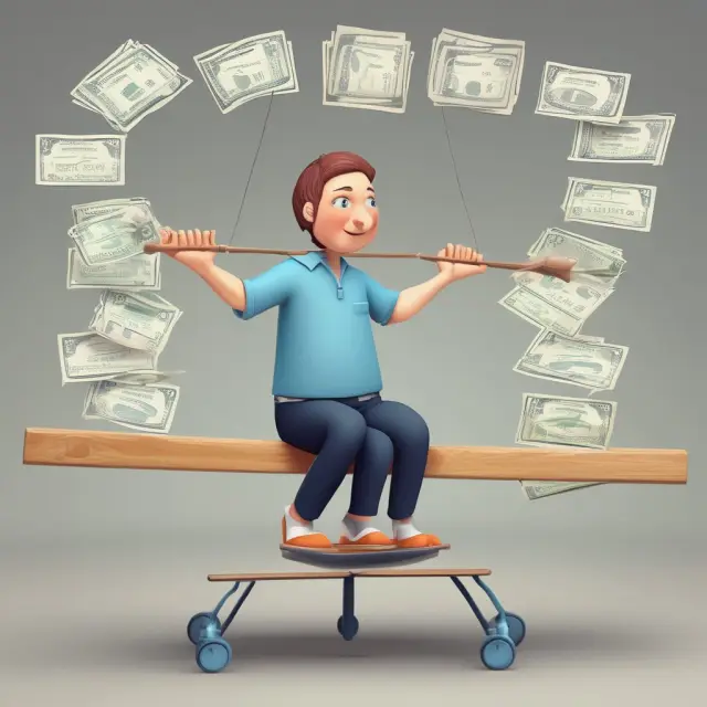 Patient balancing a seesaw with insurance cards: One side for in-network providers, the other for out-of-network. Understanding how each side affects healthcare expenses and out-of-pocket maximums.