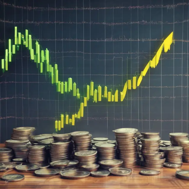 An image of a call option hovering above rising stock prices, representing the concept of out-of-the-money options