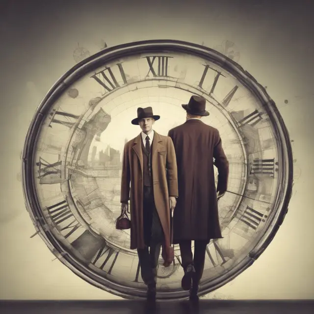 A time traveler assists executives as they navigate the transformation of outplacement services from onsite to offsite, incorporating technology and adapting to remote work