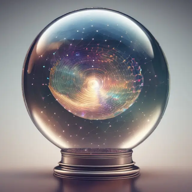Crystal ball displaying personalized coaching, diversity, and digital platforms for future outplacement services