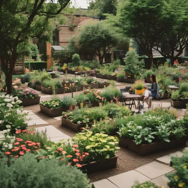 An image of a flourishing garden, symbolizing effective outplacement programs with an in-house team, clear communication, and measurable success.