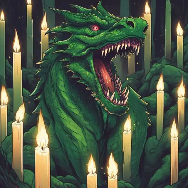 Dragon symbolizes bearish sentiment; large red candle with high volume signifies reliable reversal